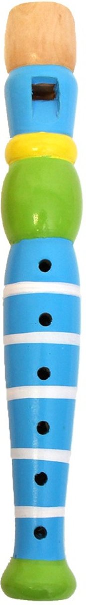 Gerardos Toys Blokfluit Hout 12 Cm Blauw/groen